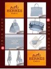 HERMES BIRKIN 40 (Pre-owned) - Bleu lin / Linen blue, Togo leather, Phw